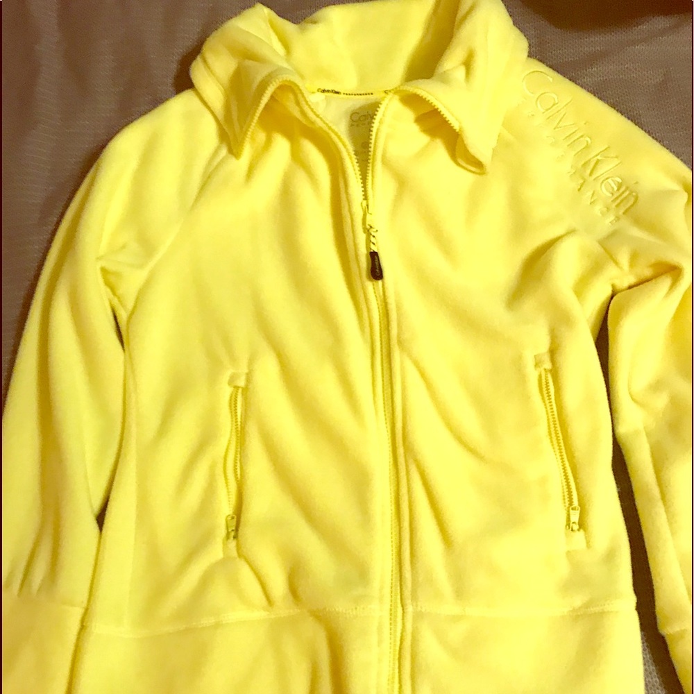 Calvin Klein Bright Yellow Fleece jacket